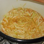 se adauga apa pentru supa de dovleac